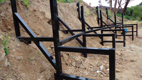 Frames painted for corrosion protection