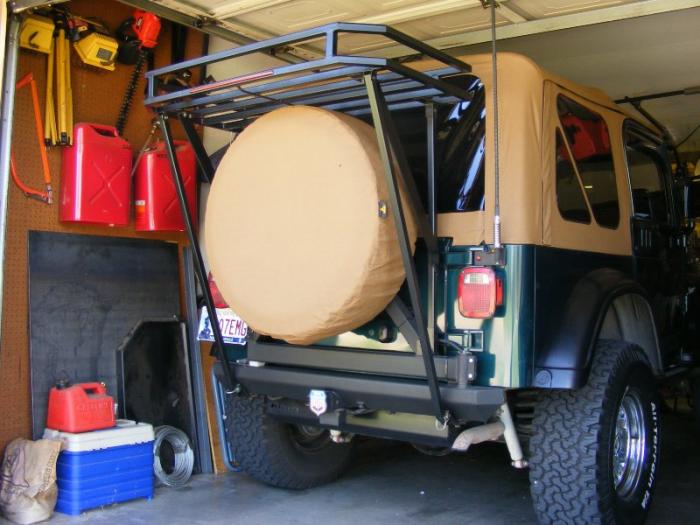 TJ Rear Rack w/Third Brake Light recessed